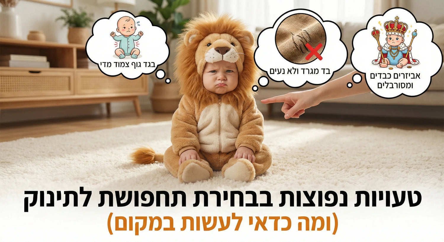 🧸 טעויות נפוצות בבחירת תחפושת לתינוק