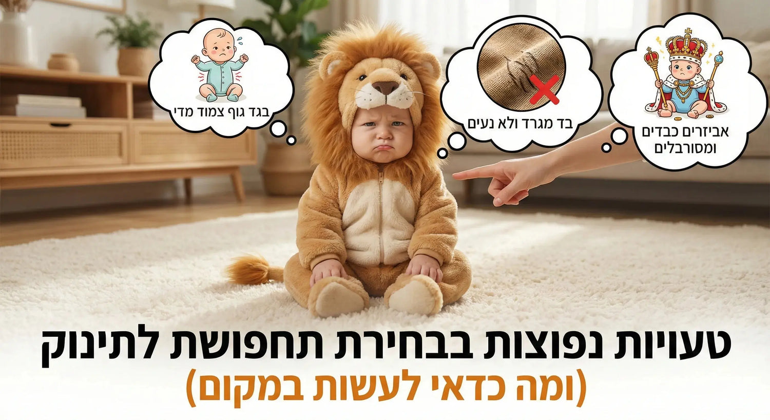🧸 טעויות נפוצות בבחירת תחפושת לתינוק