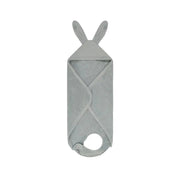 מגבת רחצה קפוצ'ון עם אוזני חיה 70x70 ס''מ מבית Minene - צבע כחול אפרפר
