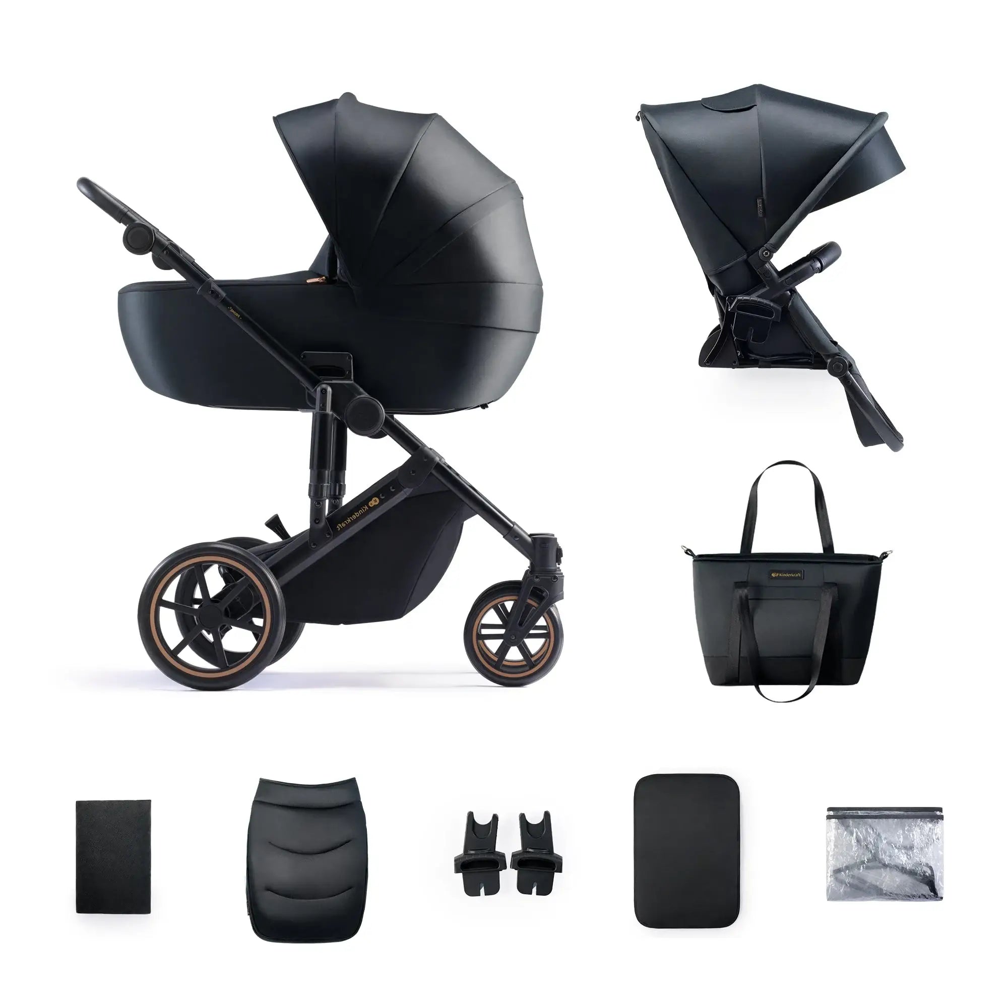 עגלת תינוק Kinderkraft Prime 2in1 - בולמי זעזועים משופרים