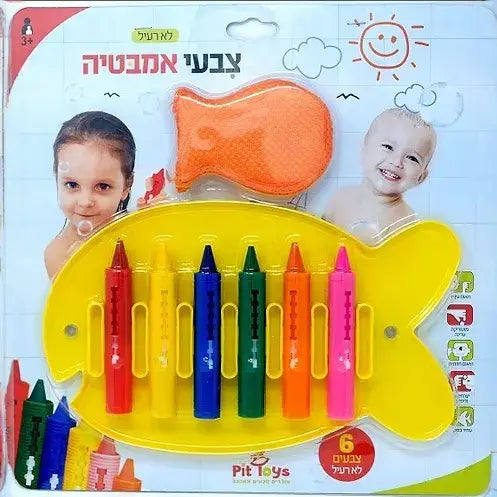 סט צבעים מחיקים לאמבטיה עם מתקן וספוג מחיקה