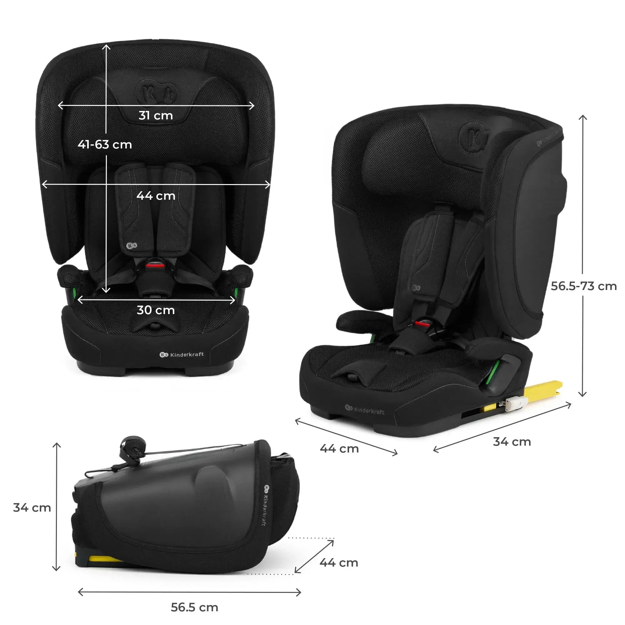 בוסטר רצועות Kinderkraft FIX2GO - גב מתקפל