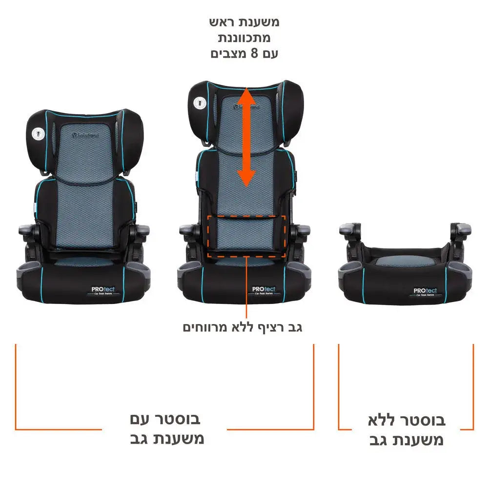 בוסטר גב ללא רצועות PROTECT אפור