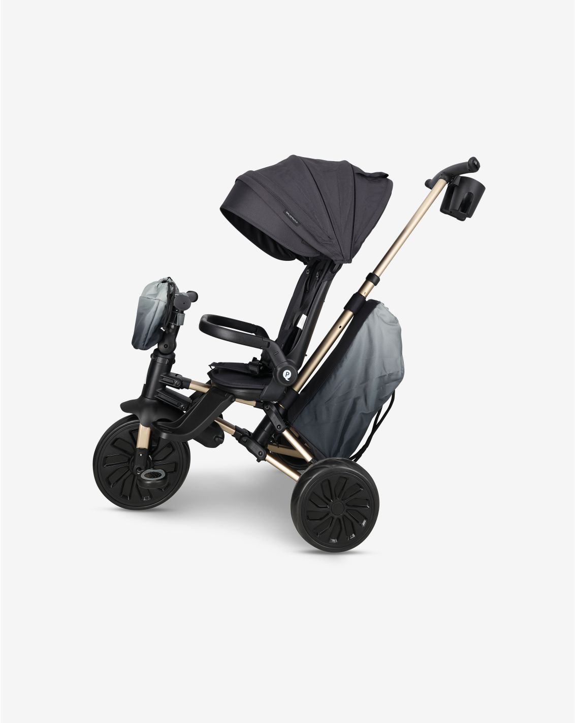 תלת אופן מיננה מתקפל 7 ב-1 עם משענת מתכווננת Minene x Qplay