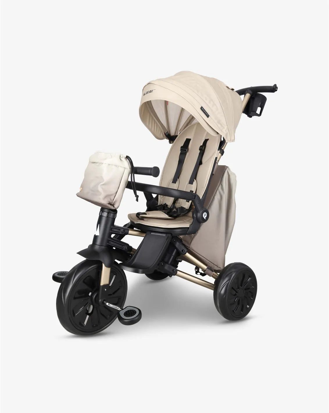 תלת אופן מיננה מתקפל 7 ב-1 עם משענת מתכווננת Minene x Qplay