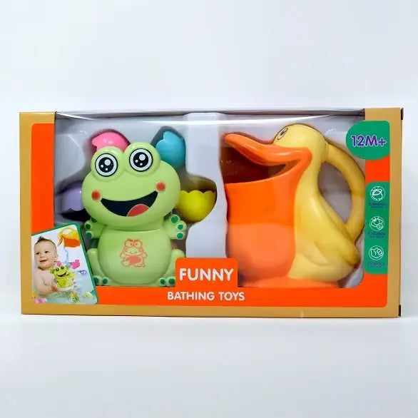 ערכת משחקי אמבטיה צפרדע ושקנאי מבית Pit Toys