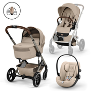 עגלה משולבת- בז' כולל עריסה Balios 6 S TPE+Fold CC B Almond Beige