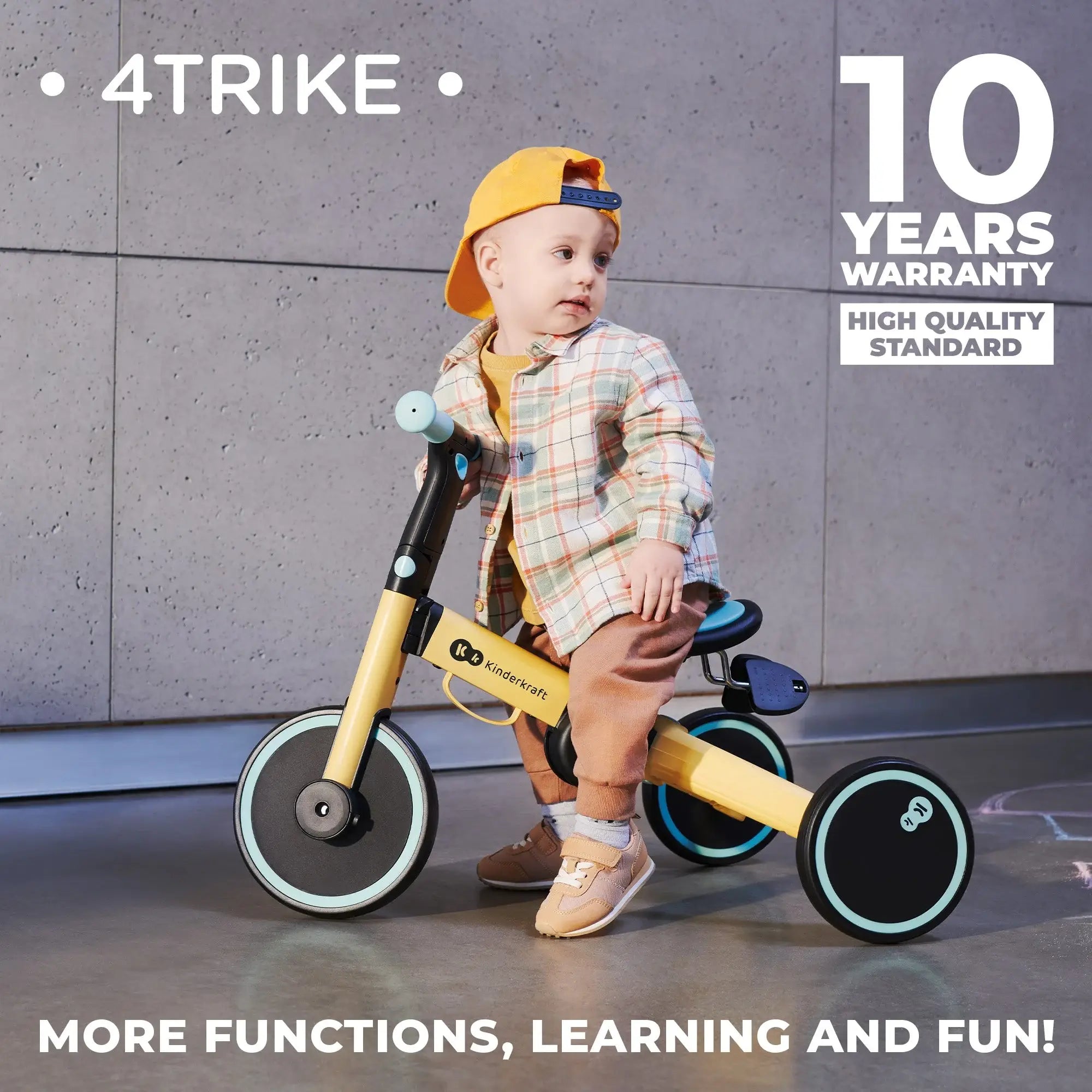 תלת אופן קינדרקראפט 4TRIKE - מתקפל וקל משקל