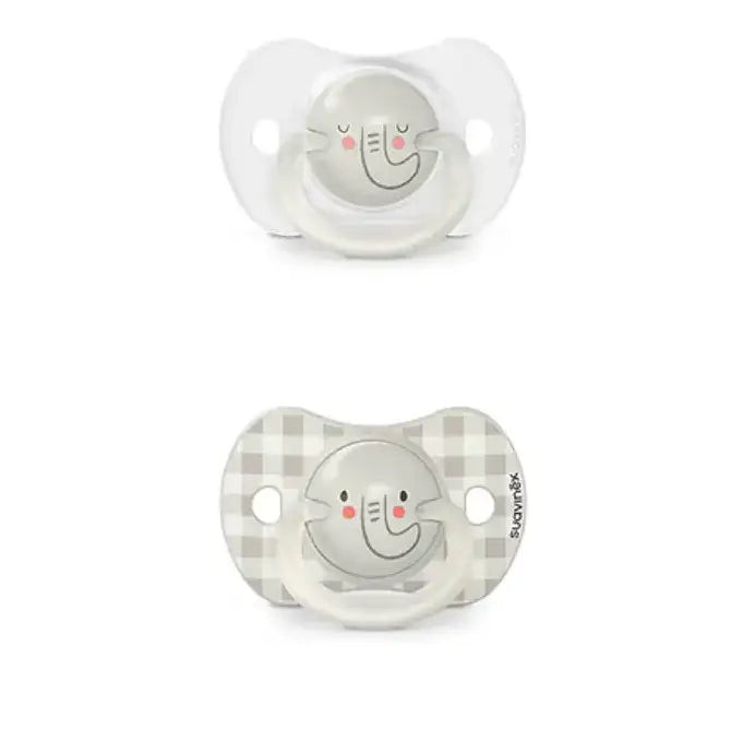 מוצץ פיז' זוהר בחושך Night & Day SX Pro 0-6 זוג-פיל אפור