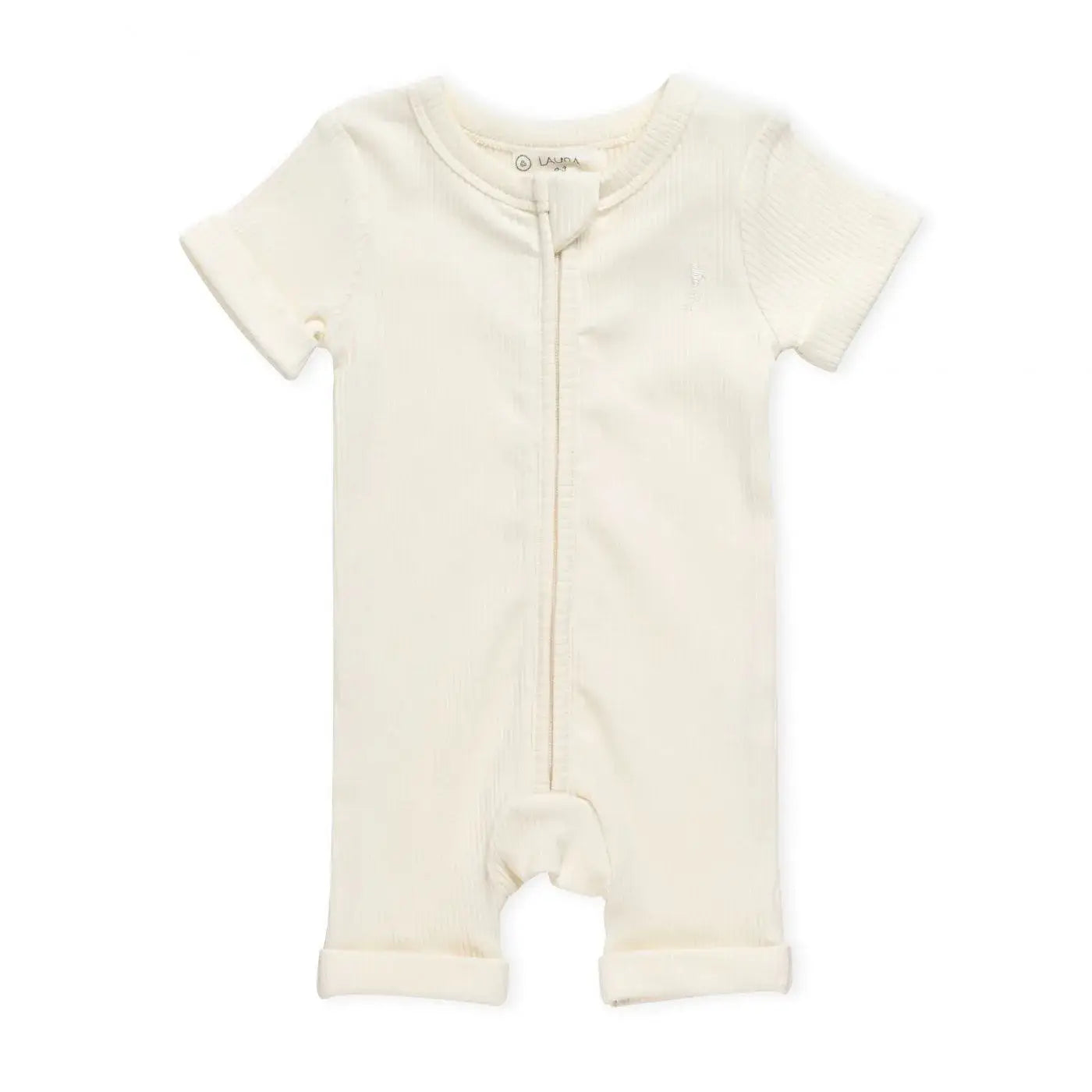 אוברול קצר עם ריצ'רץ' Organic  Off-white