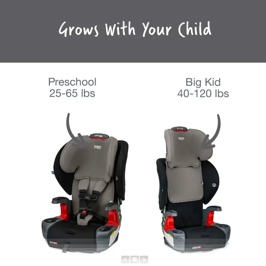 כיסא בטיחות ובוסטר קליקטייט GrowWithYou - שחור
