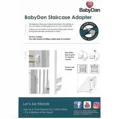 קיט חיבור למעקה לשער בטיחות BABYDAN