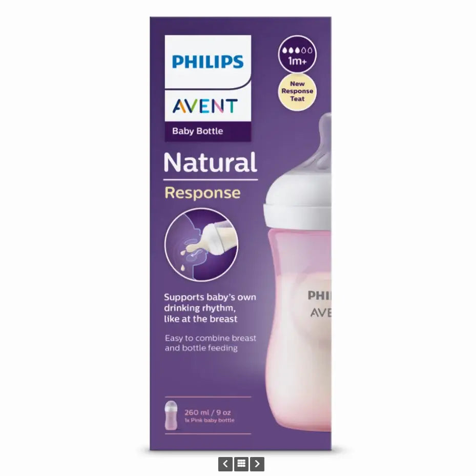 AVENT Natural Resp בקבוק אוונט 260 מ"ל Pink