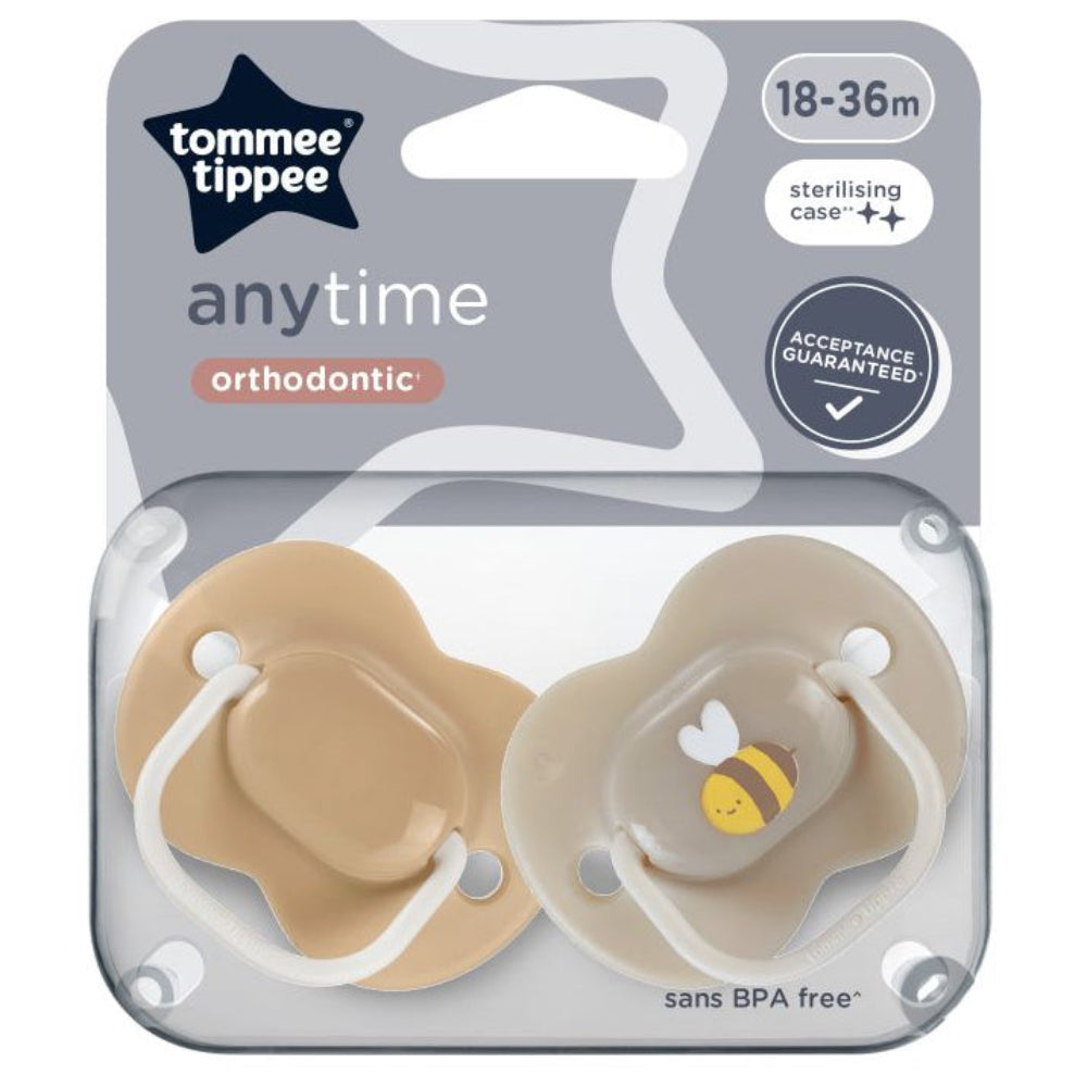 זוג מוצצים 18-36 חודשים Tommee Tippee Anytime Orthodontic