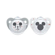 זוג מוצצים מיקי מאוס 0-6 M שחור NUK