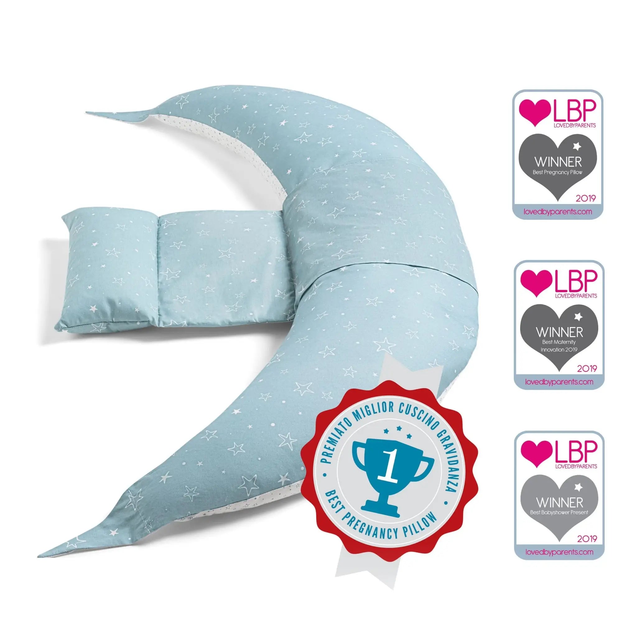 כרית היריון והנקה Nuvita Dream Wizard Grigio Stelle