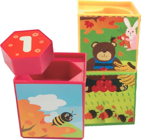 פאזל קוביות והתאם צורה 4 ב-1