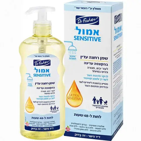 אמול נטורל שמן רחצה עדין דר. פישר 500 מ"ל - לעור יבש ומגורה