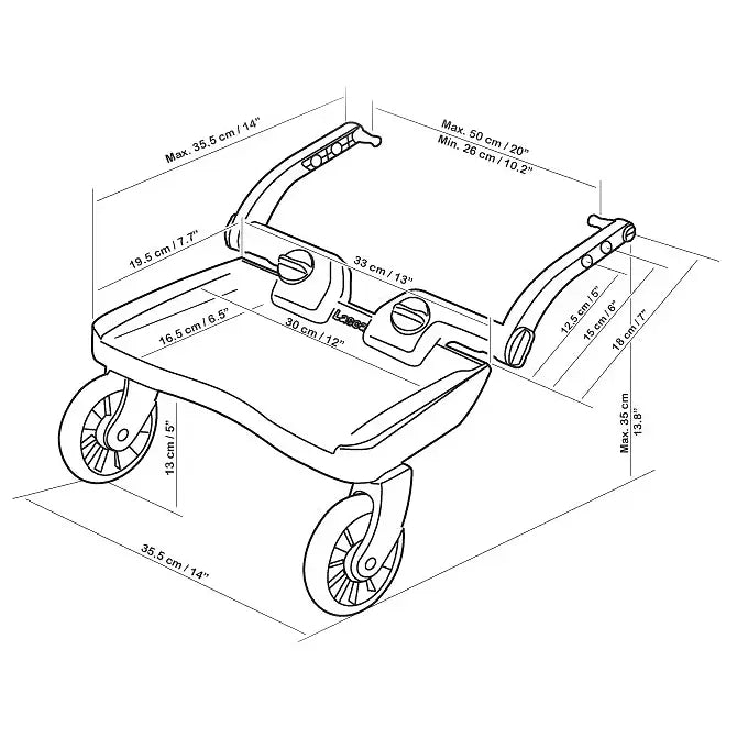 טרמפיסט לעגלה BuggyBoard MINI אפור