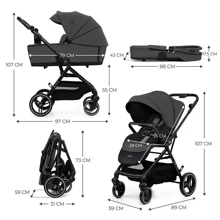 עגלה משולבת Kinderkraft Yoxi - מגיל לידה ועד 4 שנים