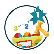הך פטיש כדורים צבעוניים