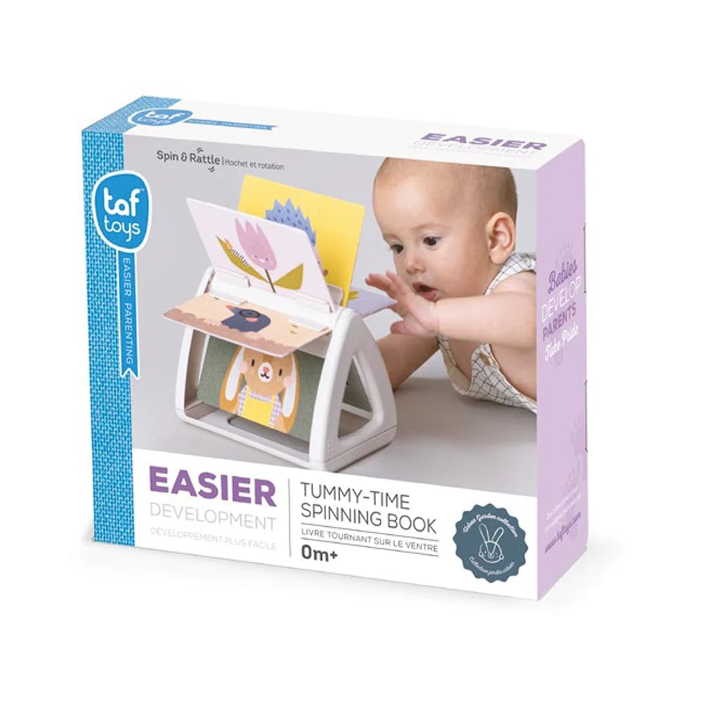 Taf Toys ספר מסתובב ומרשרש לעידוד השהייה על הבטן