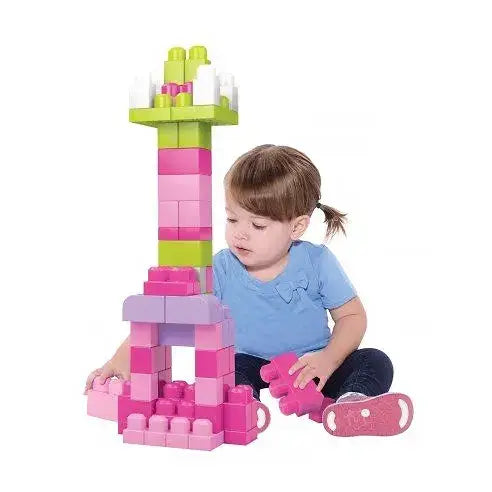 מגה בלוקס דגם תיק ורוד 60 חלקים