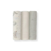 שלישיית חיתולי מיני במבוק 60x60 ס''מ קולקציית Fairy Tales Nino - ליל כוכבים