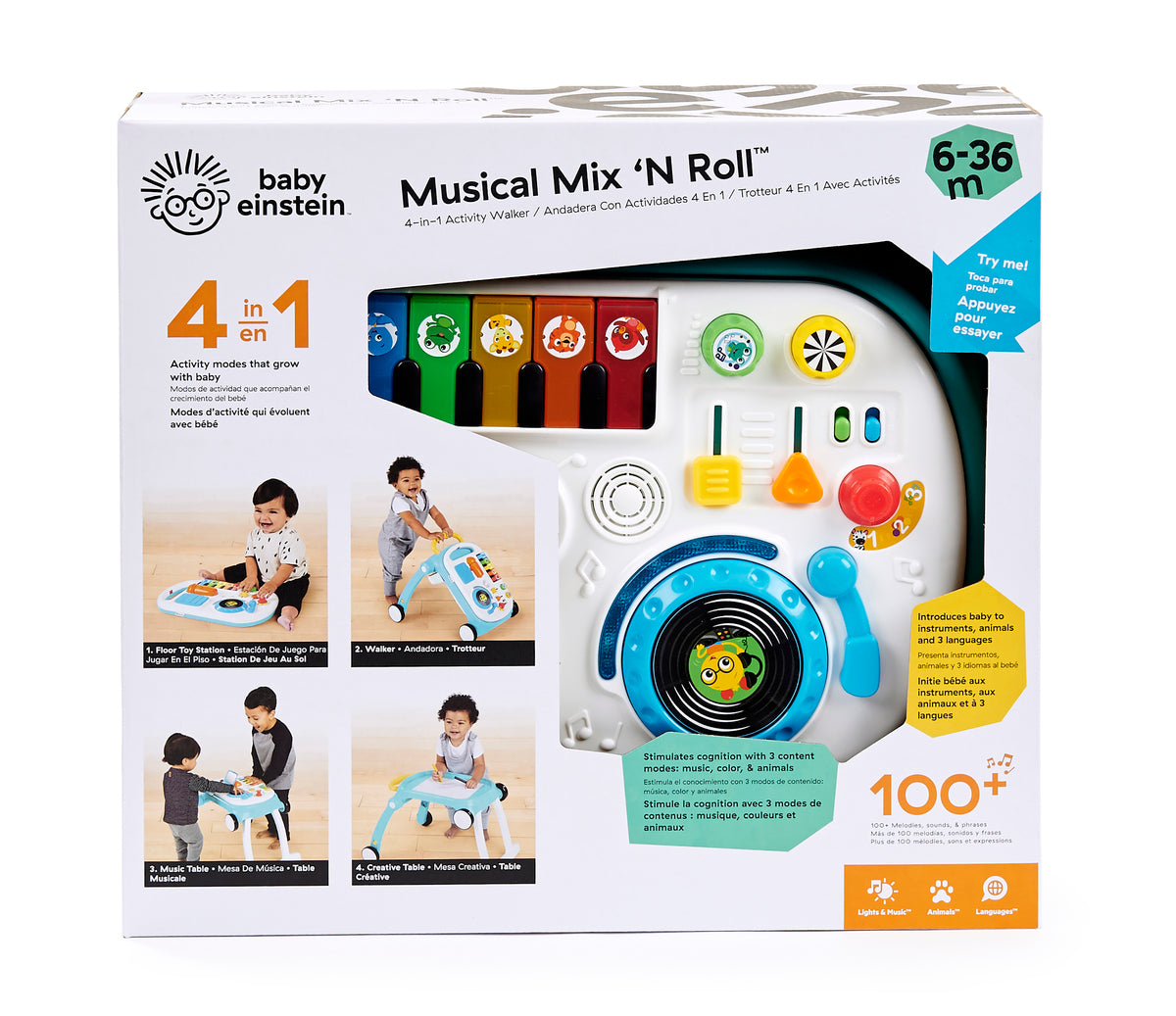 הליכון פעילות מוזיקלי 4 ב-1 - בייבי איינשטיין Baby Einstein