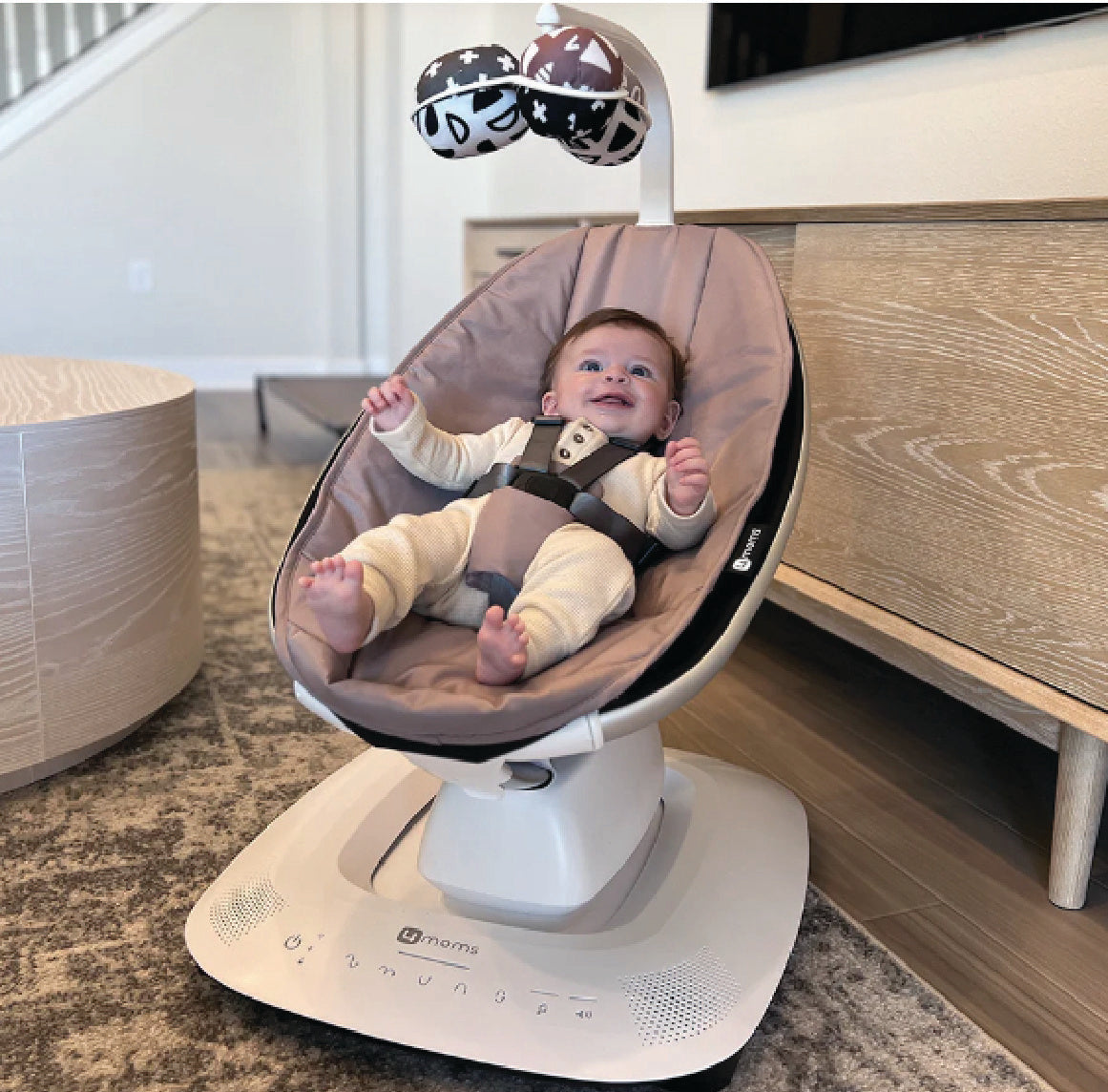 ממרו mamaroo מפוארת צבע ורוד עץ