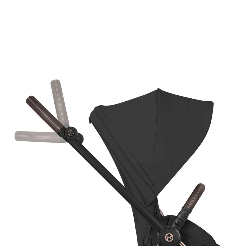 עגלת תינוק סייבקס Sepia Black Mios 4 שלדה רוזגולד