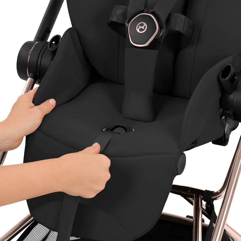 עגלת תינוק סייבקס Sepia Black Mios 4 שלדה רוזגולד