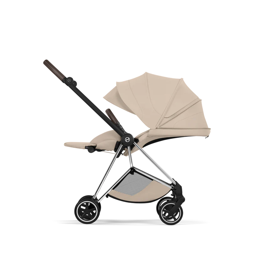 עגלת תינוק סייבקס Cozy Beige Mios 4 שלדה כרום חום