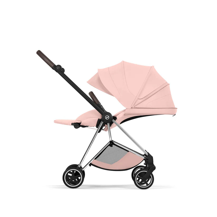 עגלת תינוק סייבקס Peach Pink Mios 4 שלדה כרום חום
