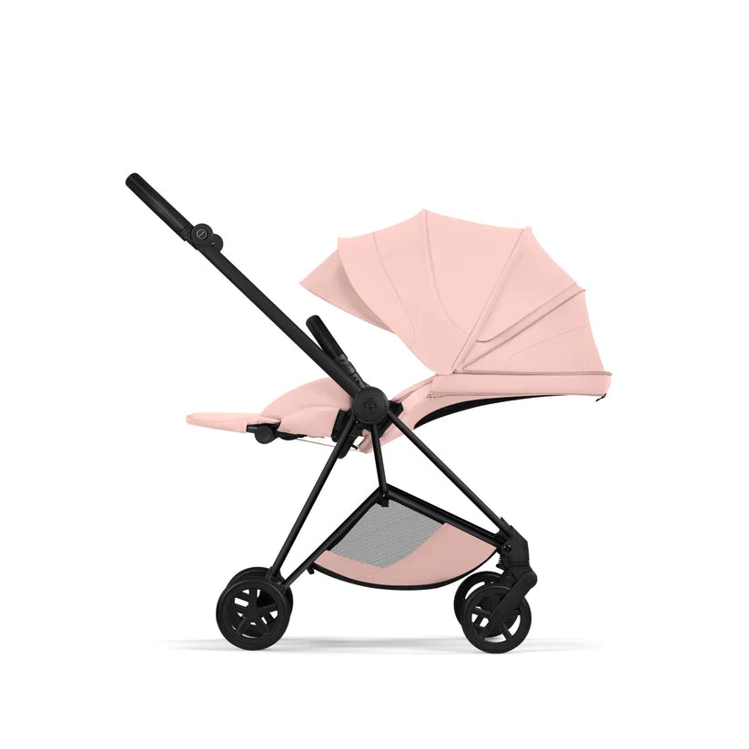 עגלת תינוק סייבקס Peach Pink Mios 4 שלדה שחור מט