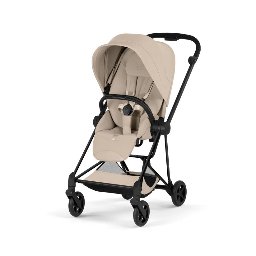 עגלת תינוק סייבקס Cozy Beige Mios 4 שלדה שחור מט