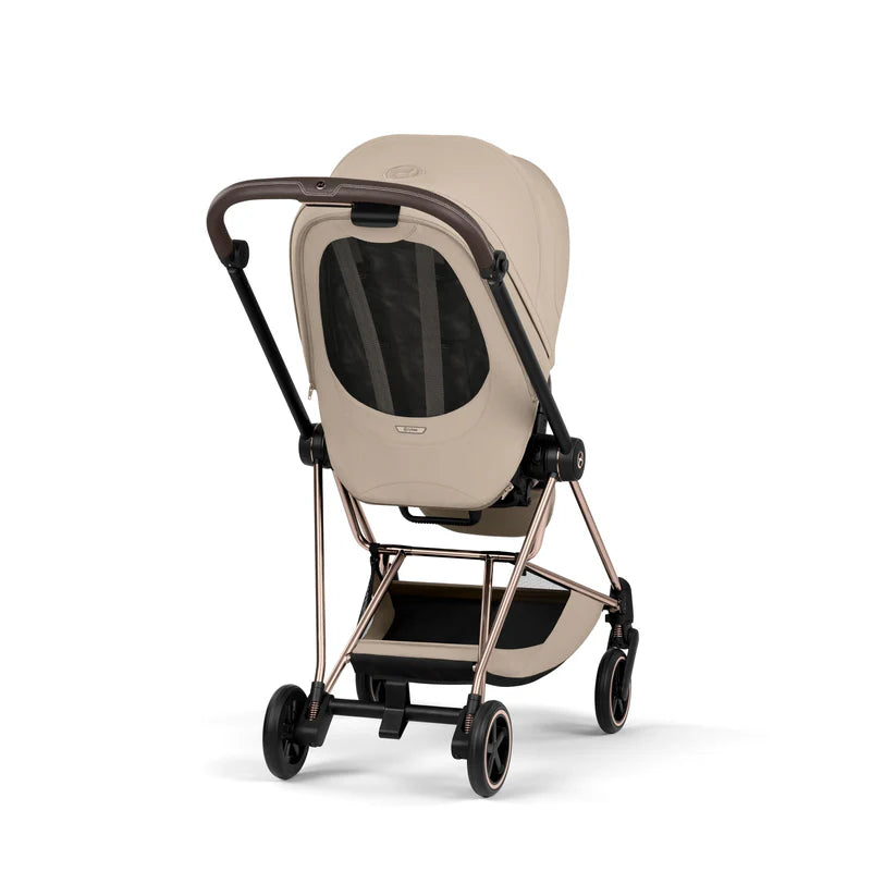 עגלת תינוק סייבקס Cozy Beige Mios 4 שלדה רוזגולד