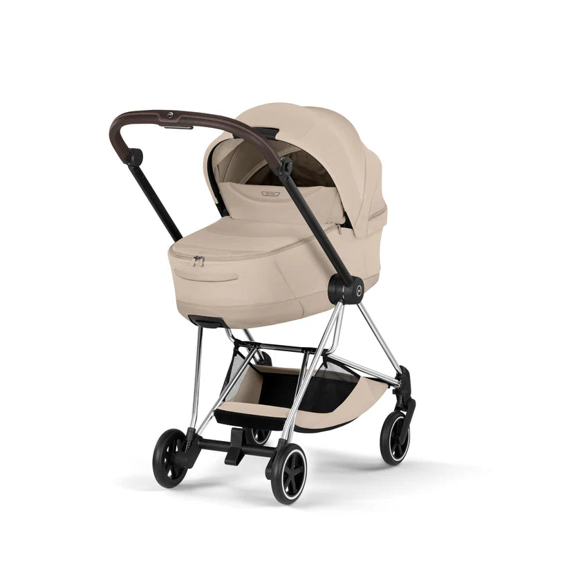 עגלת תינוק סייבקס Cozy Beige Mios 4 שלדה כרום חום