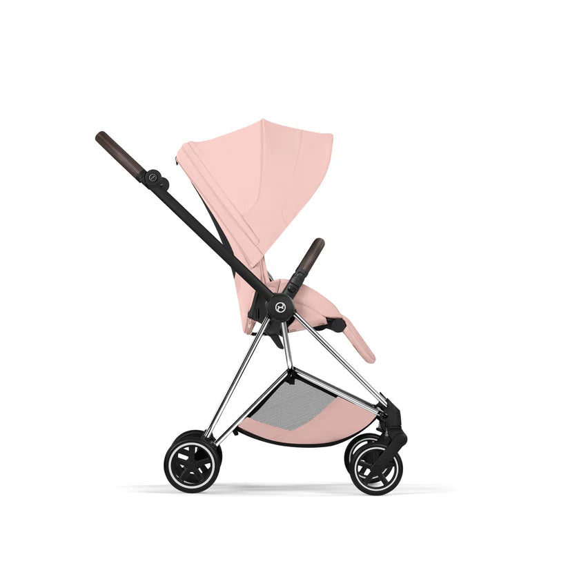 עגלת תינוק סייבקס Peach Pink Mios 4 שלדה כרום חום