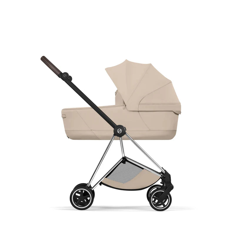 עגלת תינוק סייבקס Cozy Beige Mios 4 שלדה כרום חום
