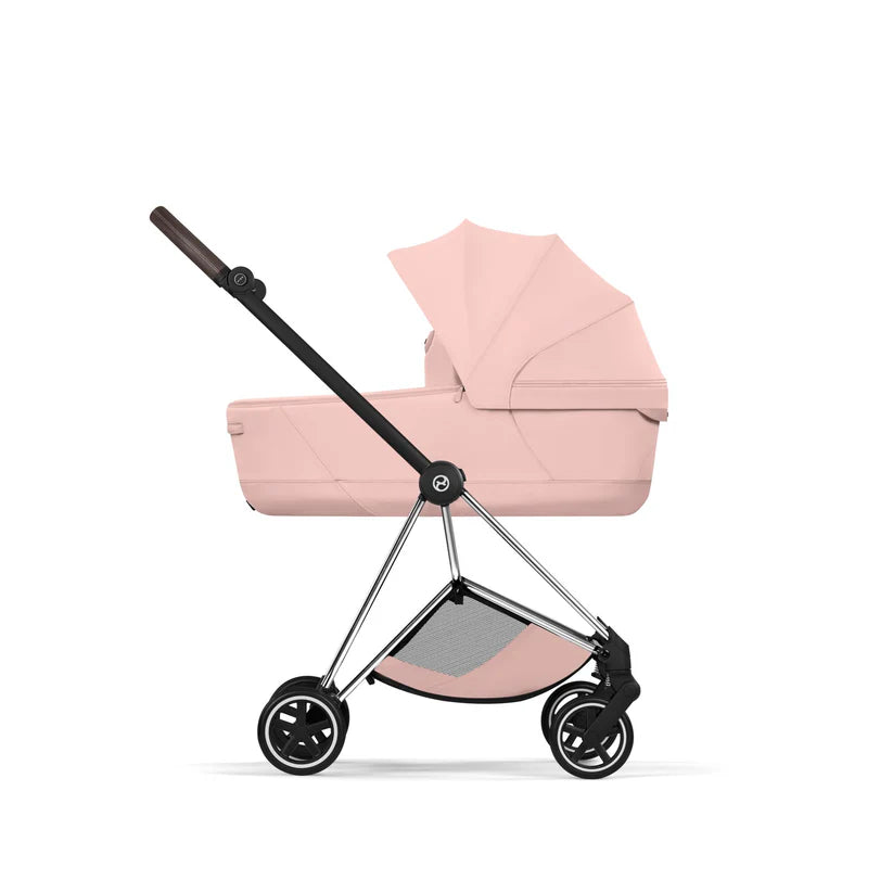 עגלת תינוק סייבקס Peach Pink Mios 4 שלדה כרום חום