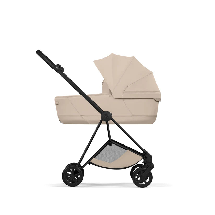 עגלת תינוק סייבקס Cozy Beige Mios 4 שלדה שחור מט