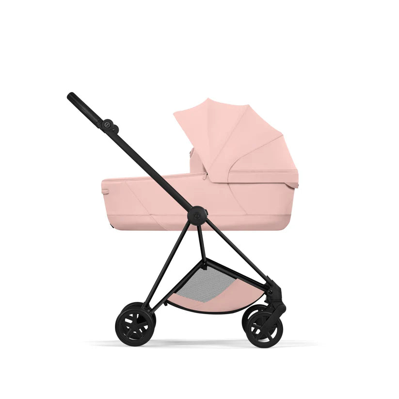 עגלת תינוק סייבקס Peach Pink Mios 4 שלדה שחור מט