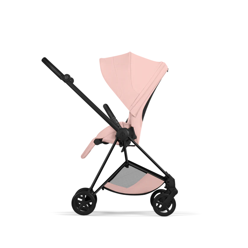 עגלת תינוק סייבקס Peach Pink Mios 4 שלדה שחור מט
