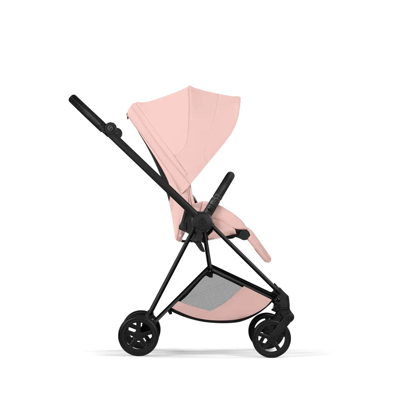 עגלת תינוק סייבקס Peach Pink Mios 4 שלדה שחור מט