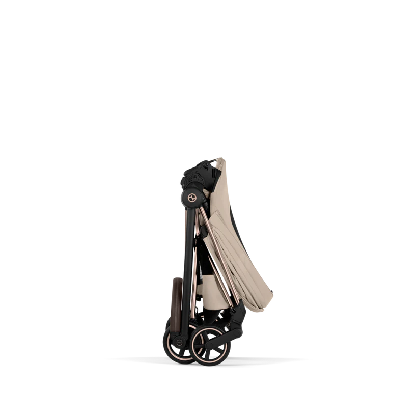 עגלת תינוק סייבקס Cozy Beige Mios 4 שלדה רוזגולד