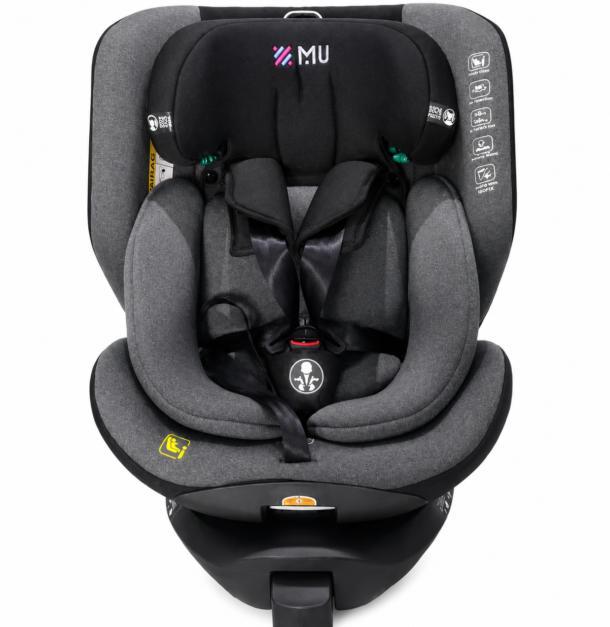 MU כיסא בטיחות מסתובב 360° עם רגלית תמיכה  MCU101