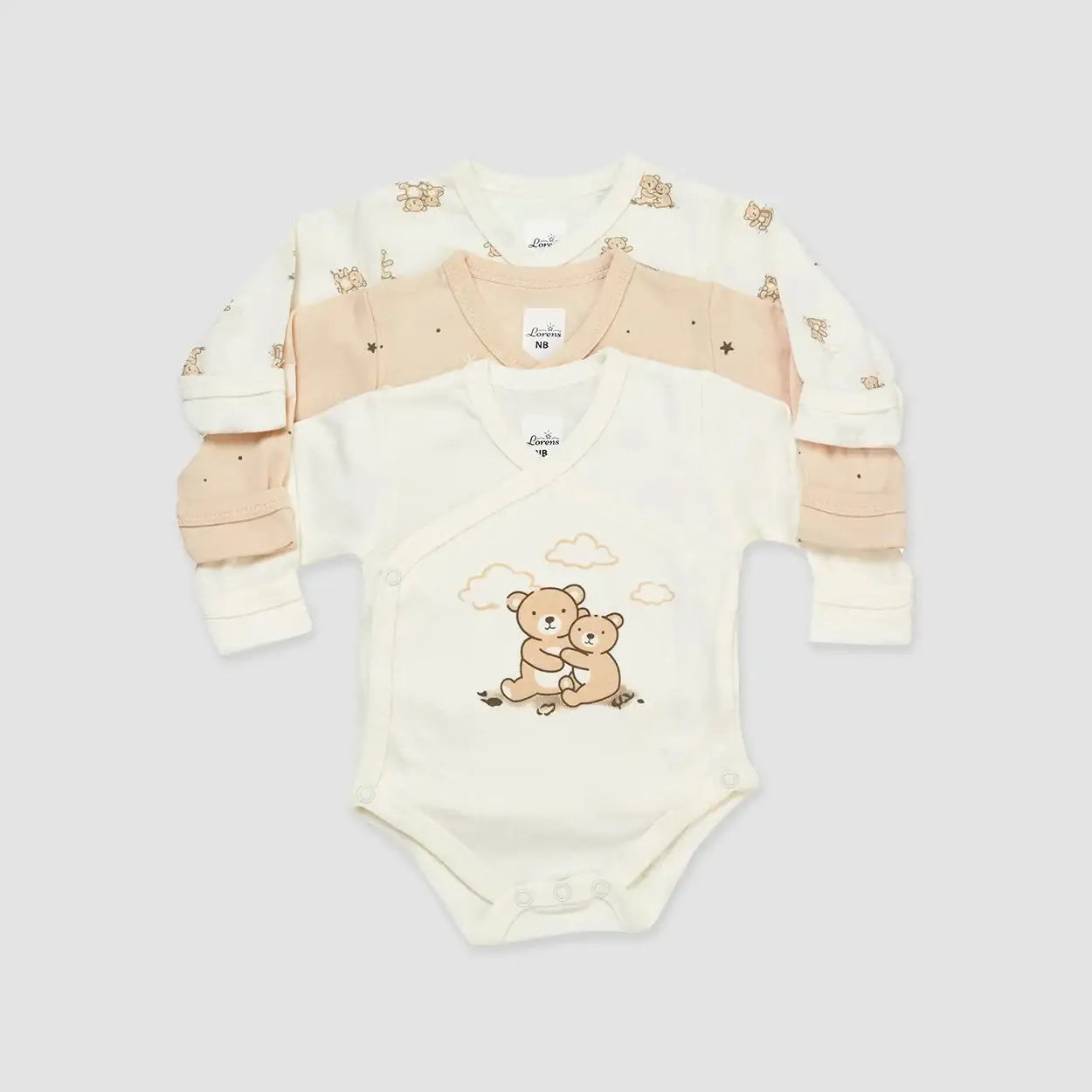 מארז 3 בגדי גוף מעטפת bears