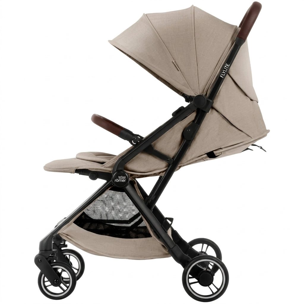 טיולון קומפקטי קיפול ביד אחת Britax Flylite - צבע בז'