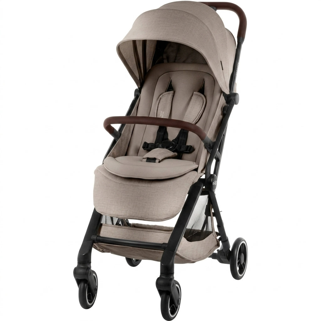 טיולון קומפקטי קיפול ביד אחת Britax Flylite - צבע בז'